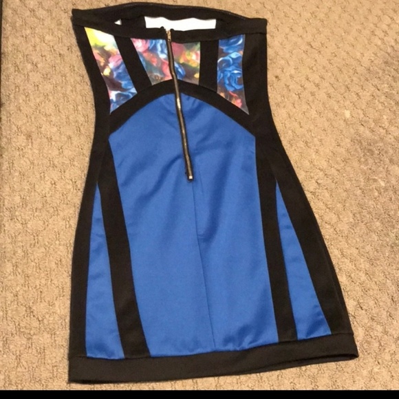 Mustard Seed Floral strapless Bodycon - Picture 2 of 5